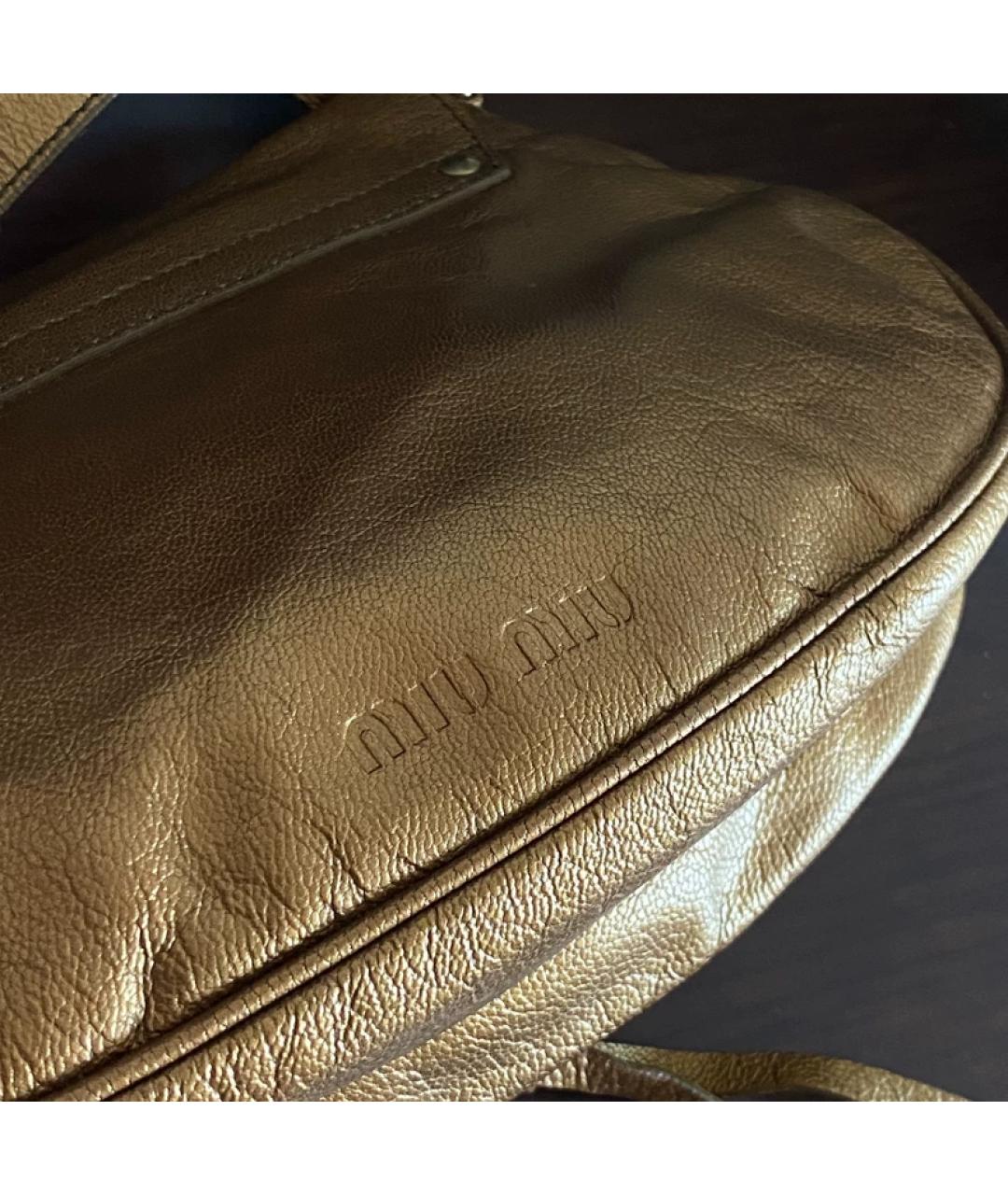 MIU MIU Бежевая сумка с короткими ручками, фото 2