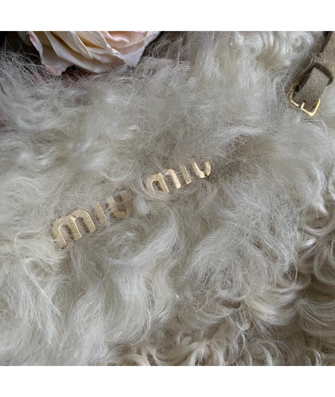 MIU MIU Белая сумка с короткими ручками, фото 5