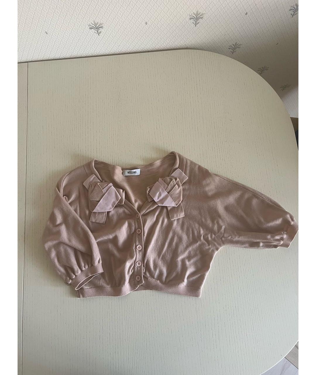 MOSCHINO Розовый шерстяной кардиган, фото 6