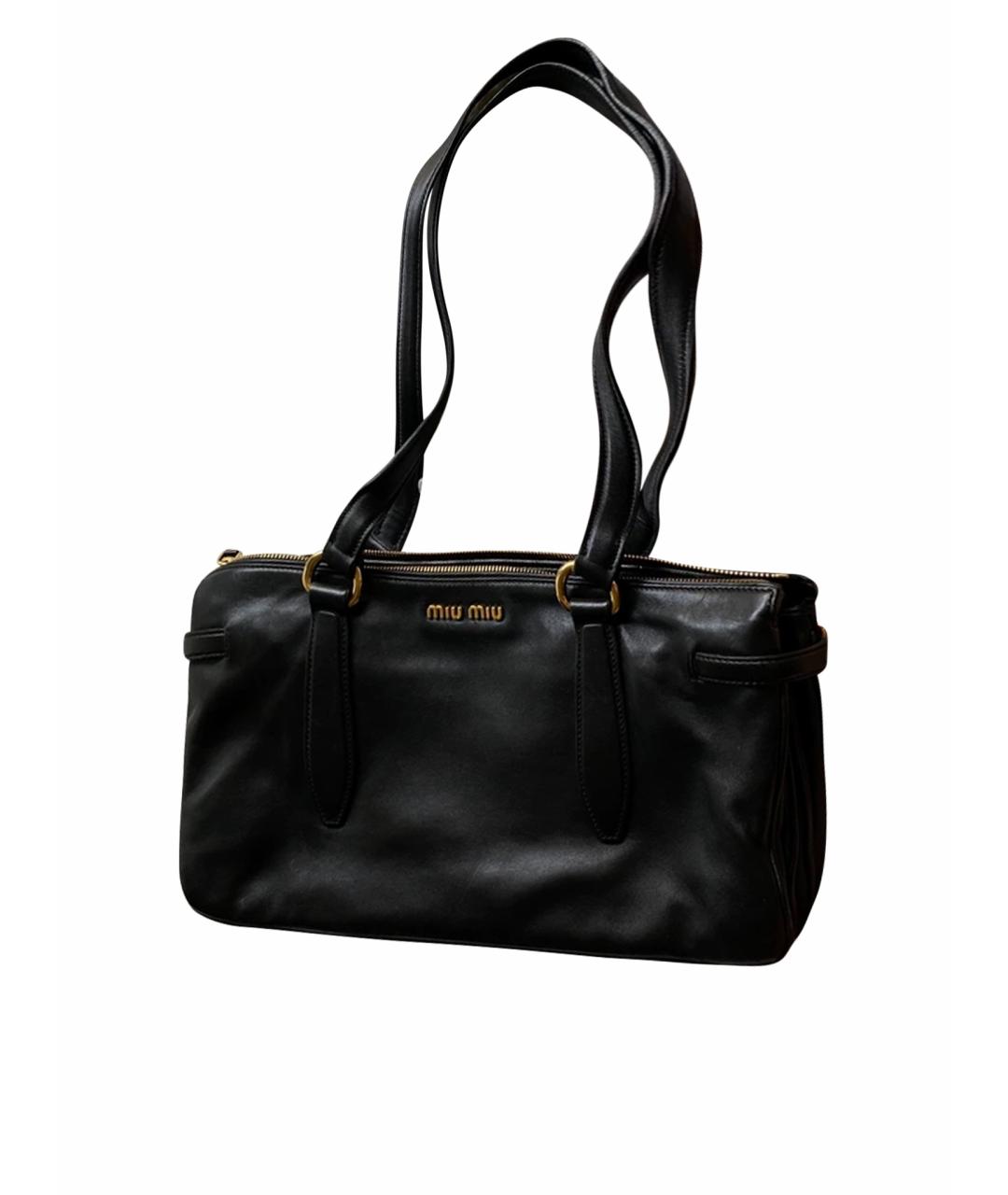 MIU MIU Черная сумка с короткими ручками, фото 1