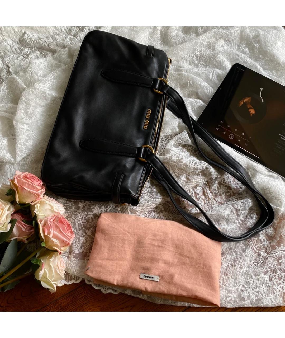 MIU MIU Черная сумка с короткими ручками, фото 7