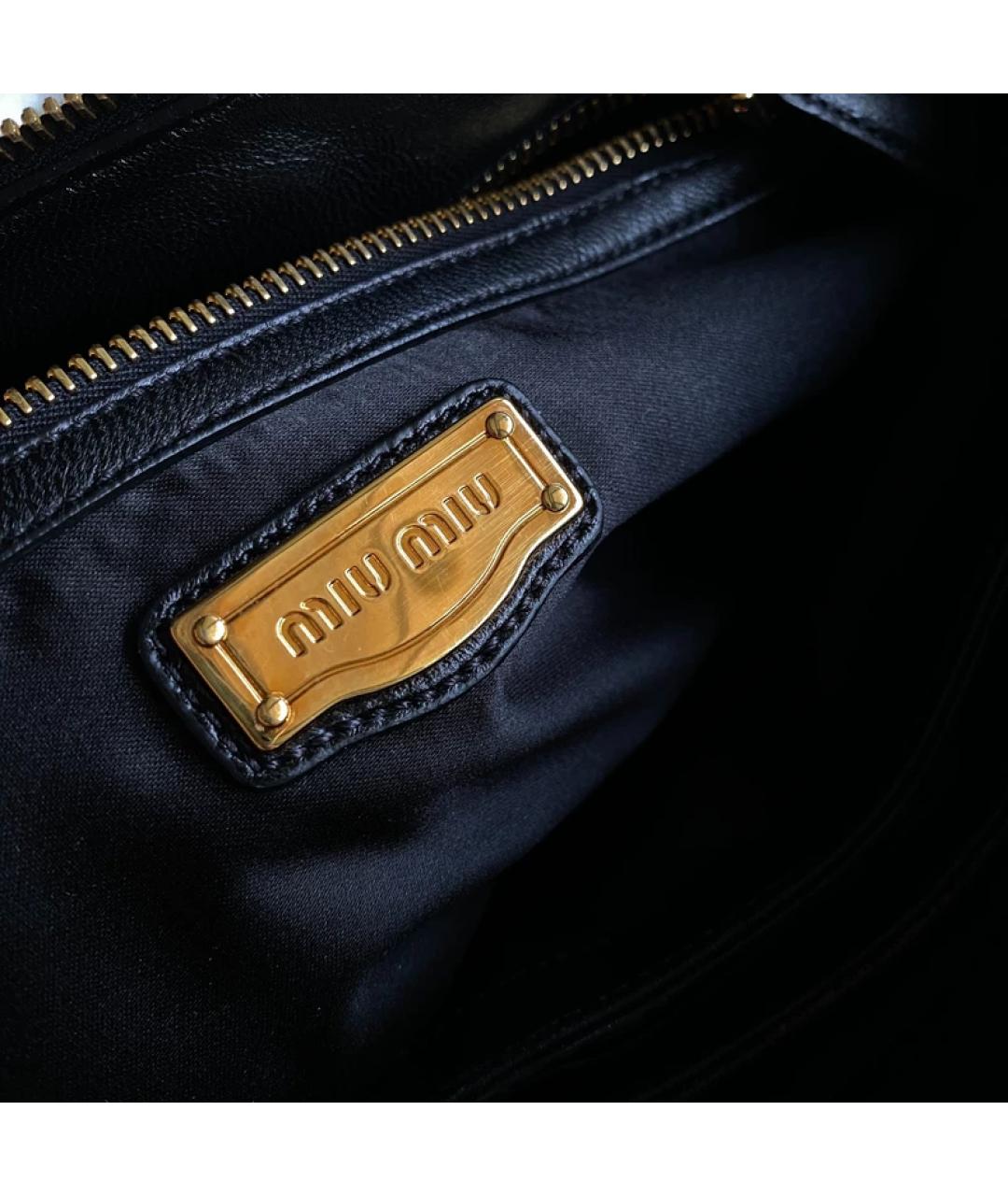 MIU MIU Черная сумка с короткими ручками, фото 4