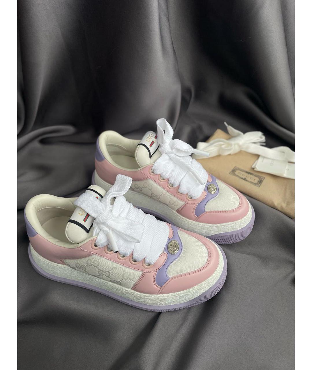 GUCCI Мульти кожаные кеды, фото 5