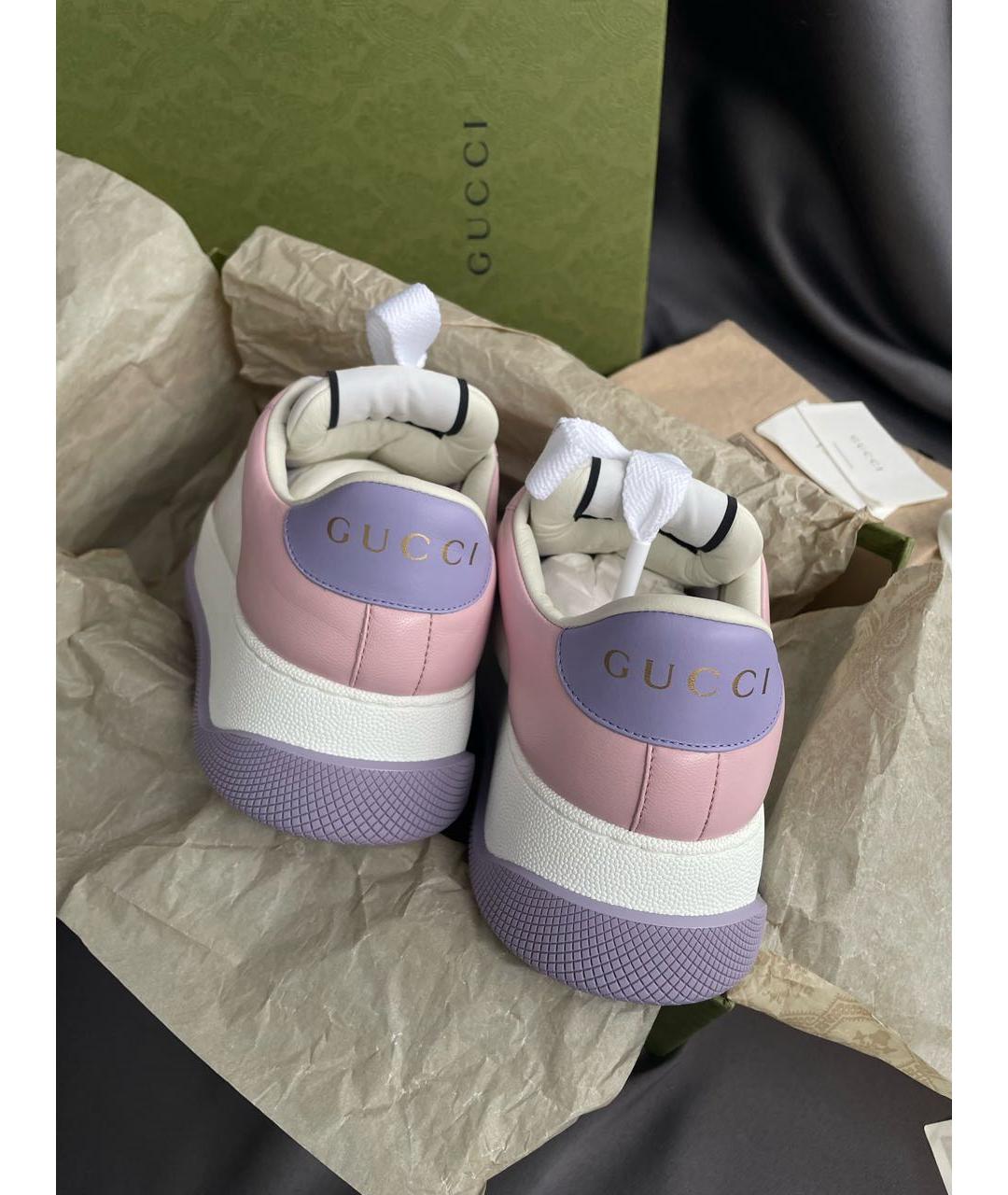 GUCCI Мульти кожаные кеды, фото 6