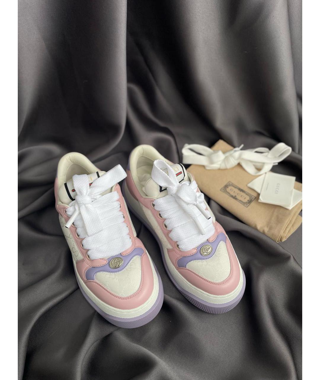 GUCCI Мульти кожаные кеды, фото 4