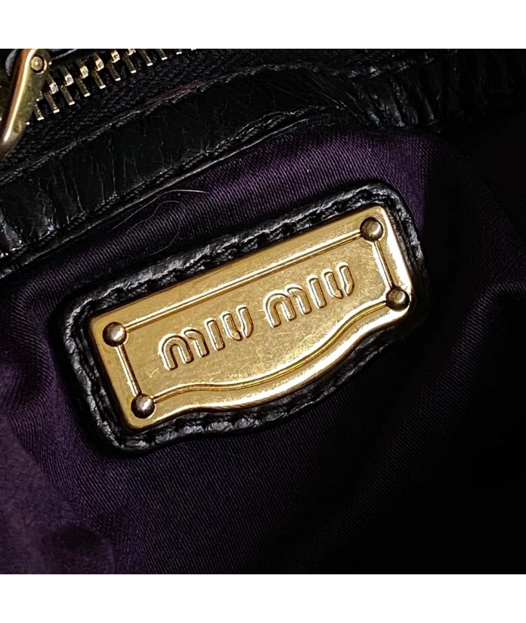 MIU MIU Черная сумка с короткими ручками, фото 5