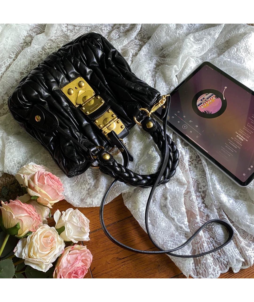 MIU MIU Черная сумка с короткими ручками, фото 7