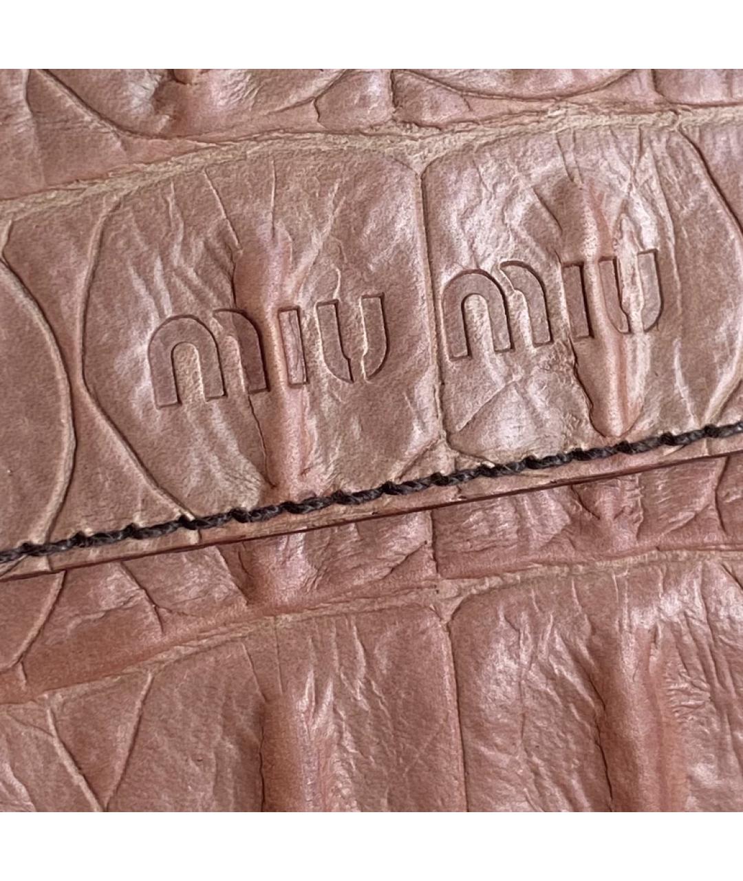 MIU MIU Коричневая бархатная сумка с короткими ручками, фото 3