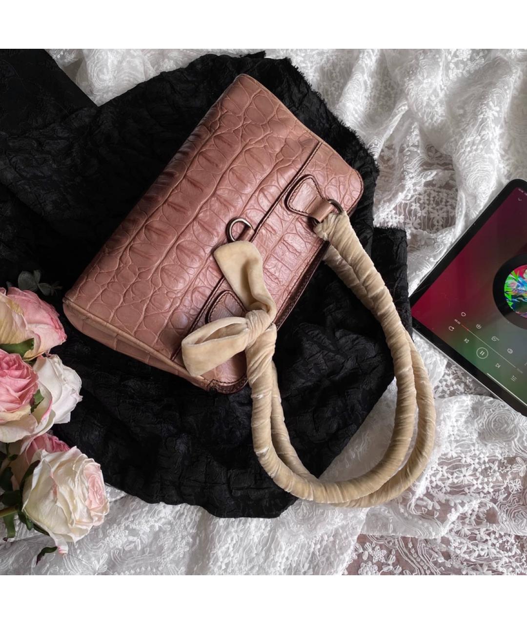 MIU MIU Коричневая бархатная сумка с короткими ручками, фото 8