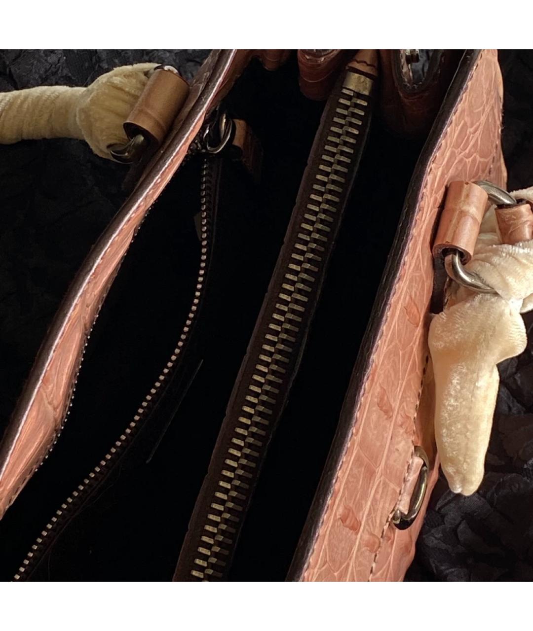 MIU MIU Коричневая бархатная сумка с короткими ручками, фото 4