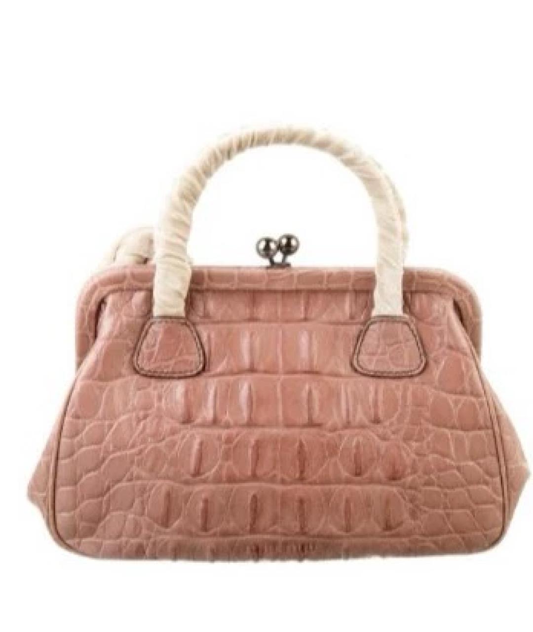 MIU MIU Коричневая бархатная сумка с короткими ручками, фото 2