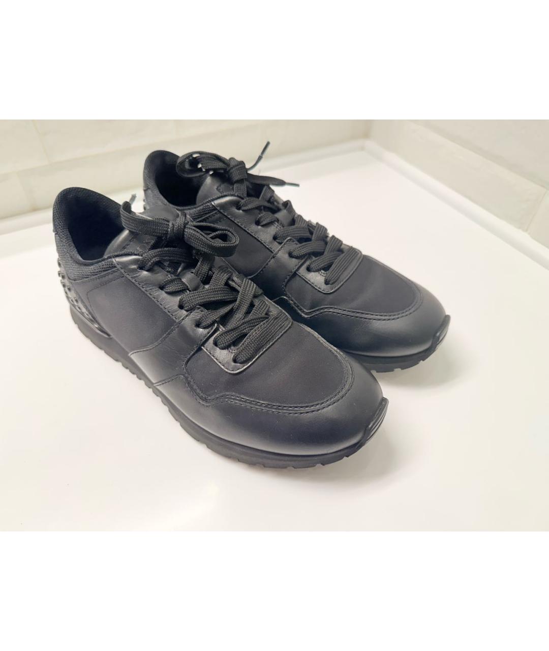 TOD'S Черные неопреновые низкие кроссовки / кеды, фото 2