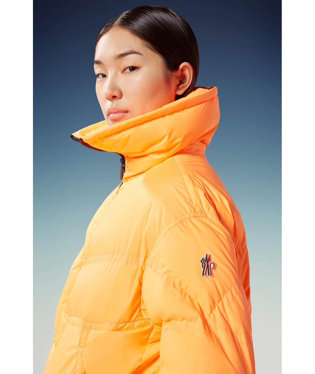 MONCLER GRENOBLE Оранжевый пуховик, фото 4