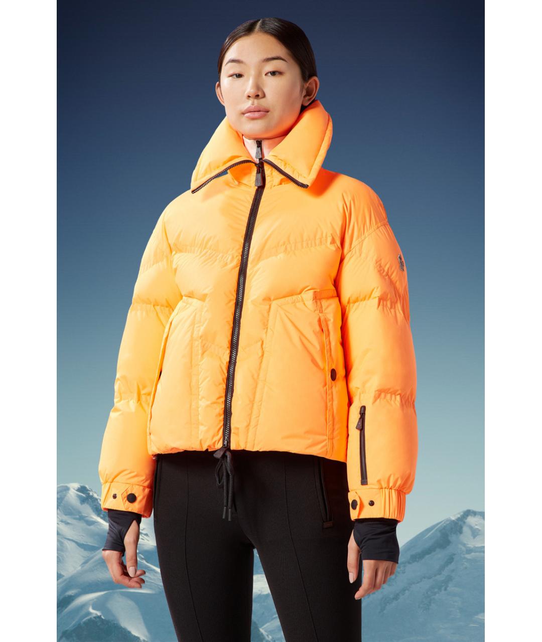 MONCLER GRENOBLE Оранжевый пуховик, фото 2