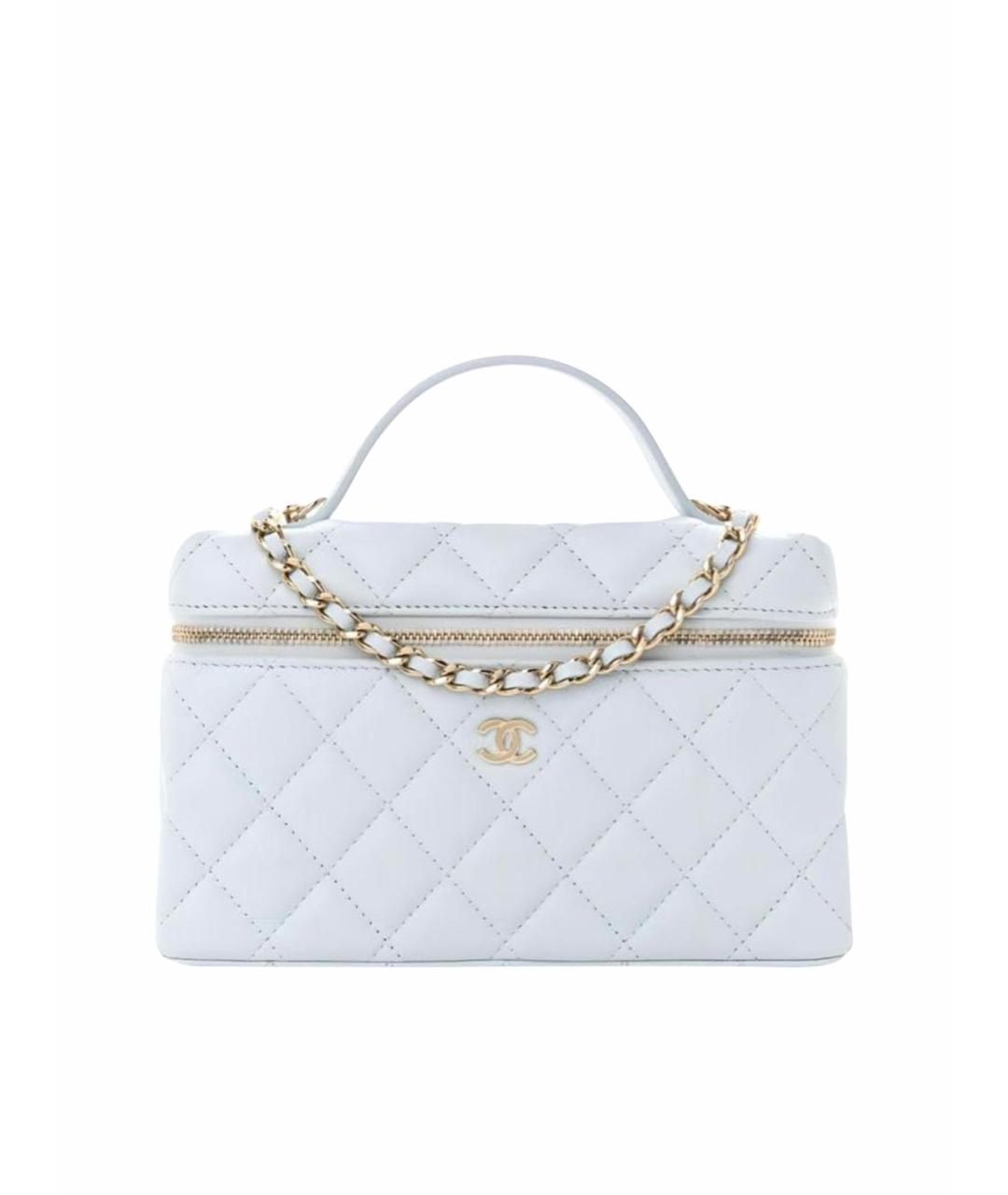 CHANEL Белая кожаная сумка через плечо, фото 1