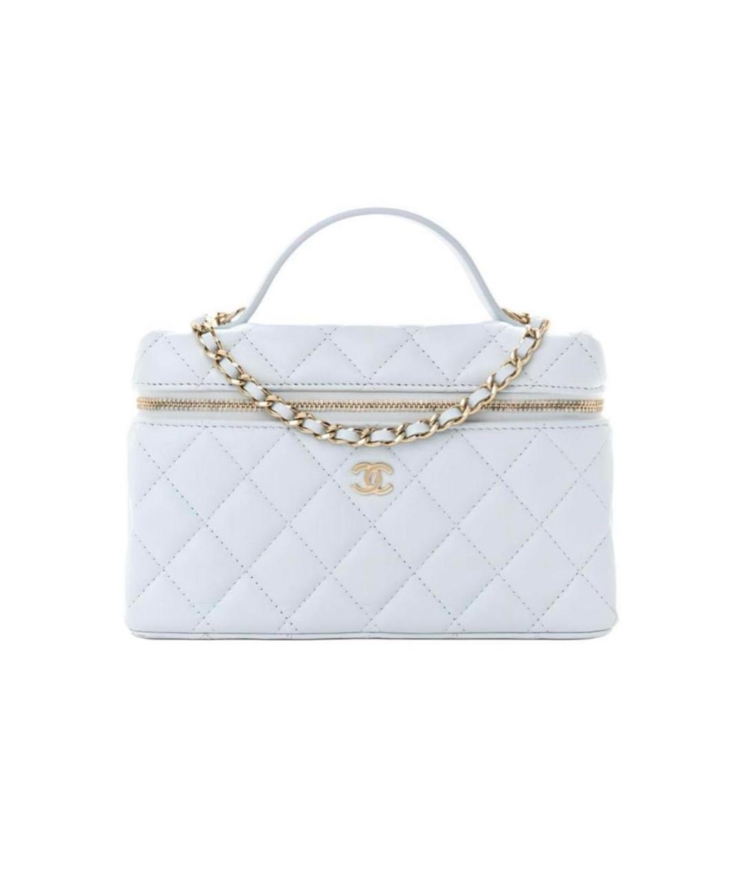 CHANEL Белая кожаная сумка через плечо, фото 3
