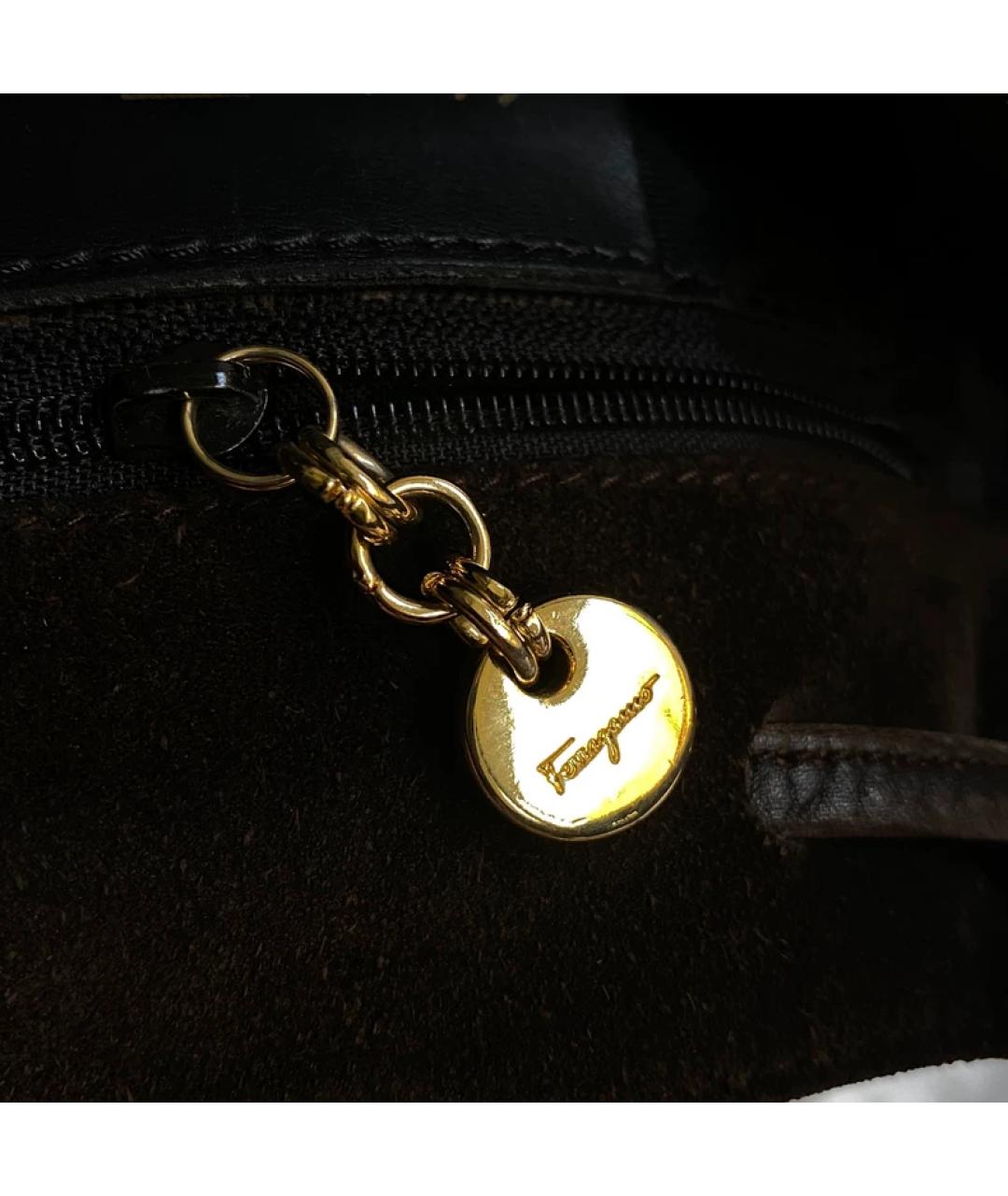 FERRAGAMO Коричневая сумка с короткими ручками, фото 2