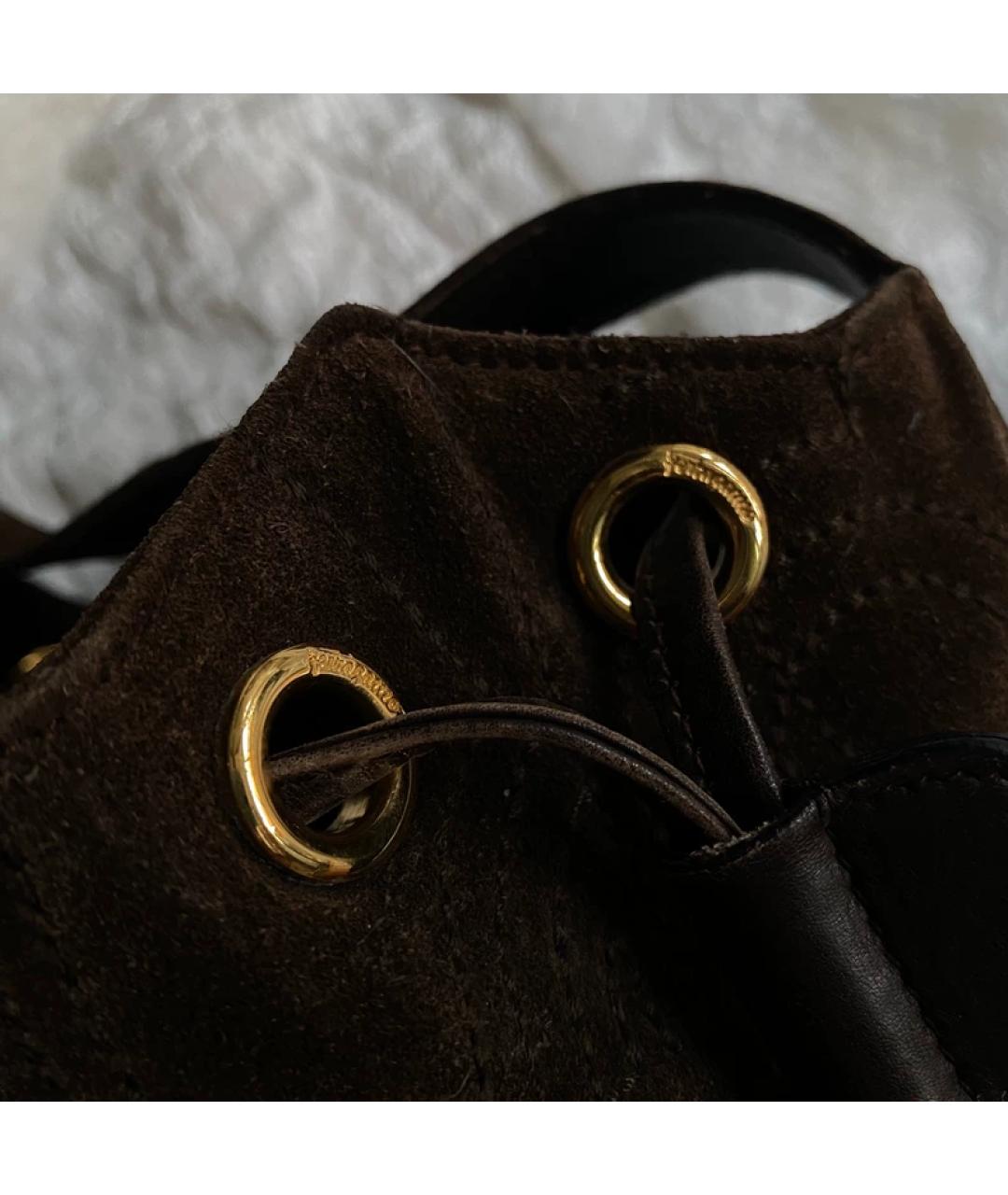 FERRAGAMO Коричневая сумка с короткими ручками, фото 5