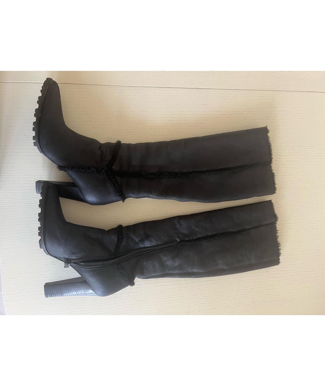 CASADEI Черные кожаные сапоги, фото 2