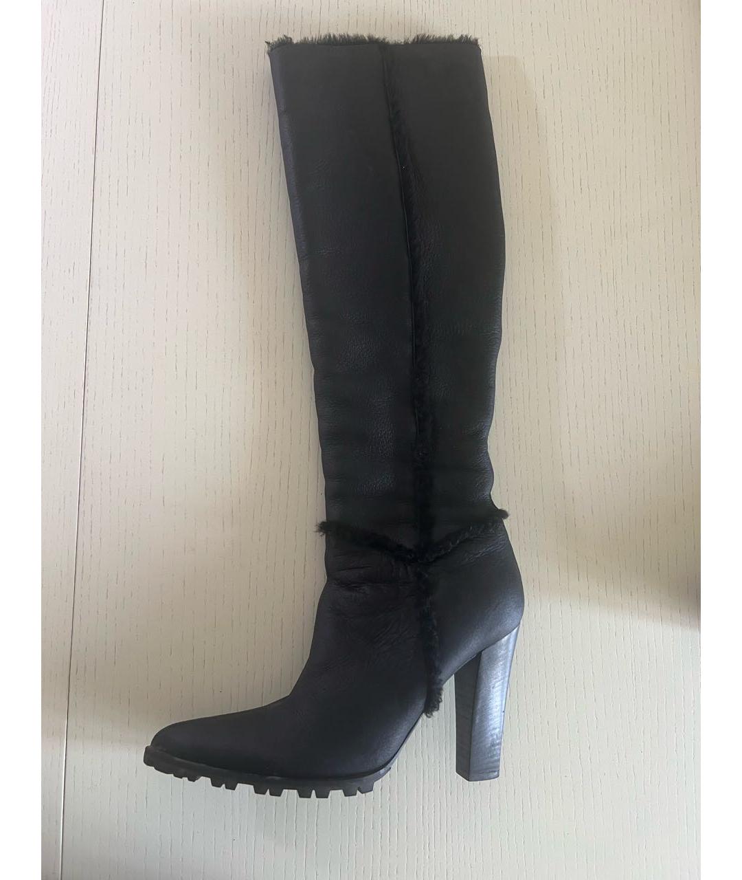 CASADEI Черные кожаные сапоги, фото 8