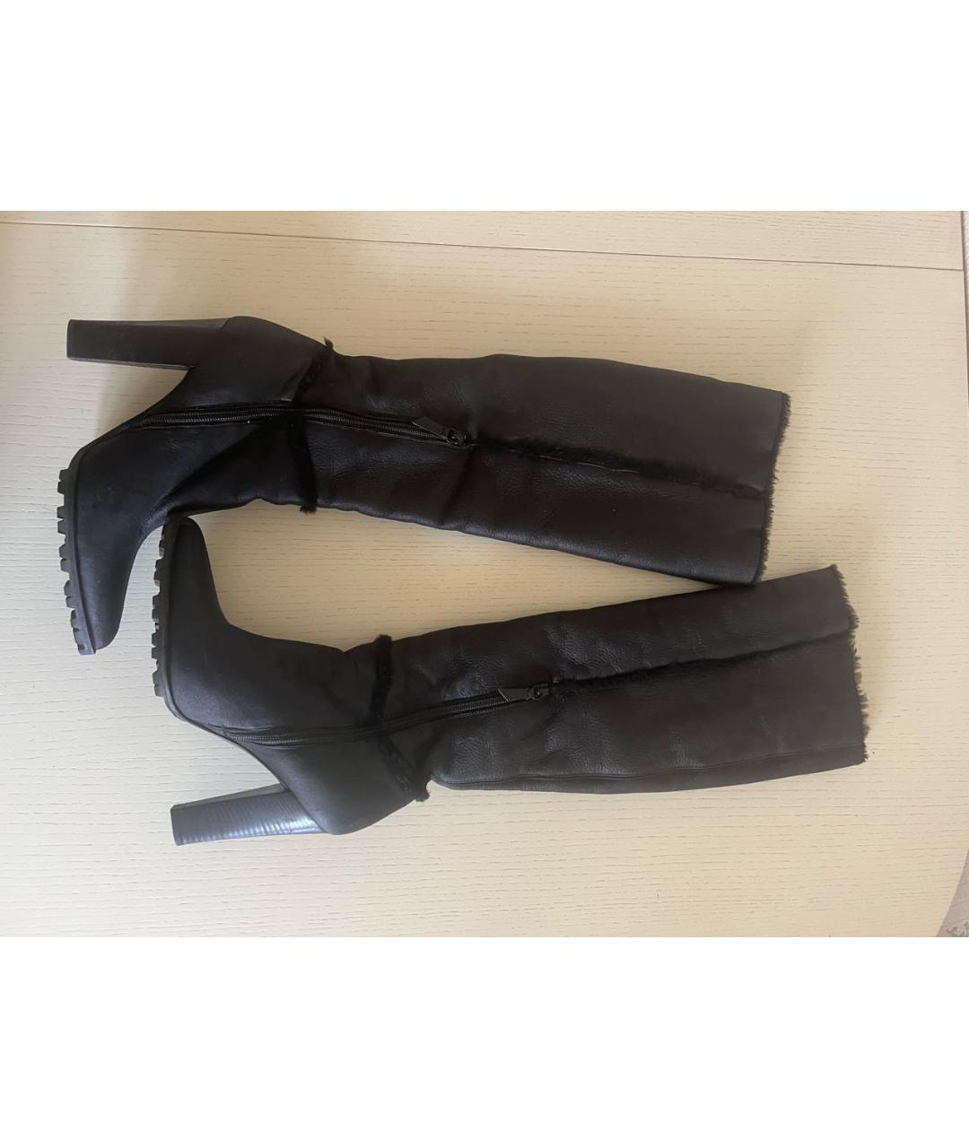 CASADEI Черные кожаные сапоги, фото 6