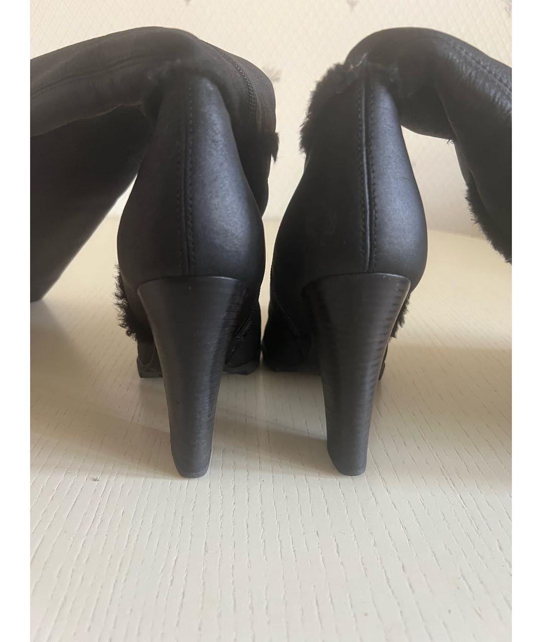 CASADEI Черные кожаные сапоги, фото 4