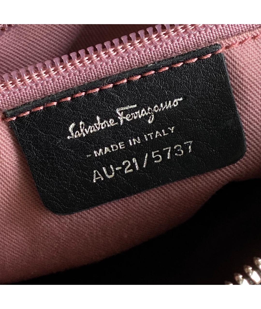 FERRAGAMO Черная меховая сумка с короткими ручками, фото 5