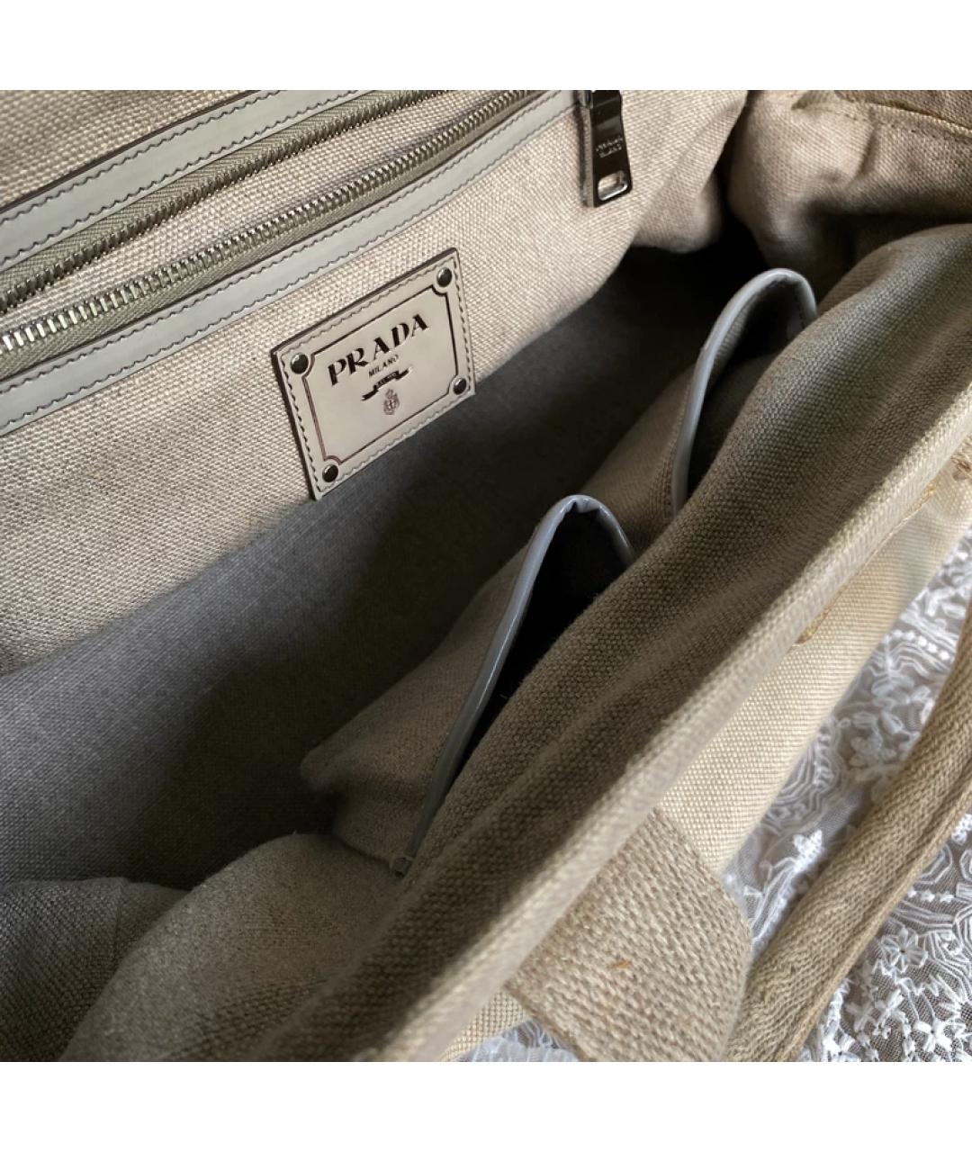 PRADA Белая сумка с короткими ручками, фото 5