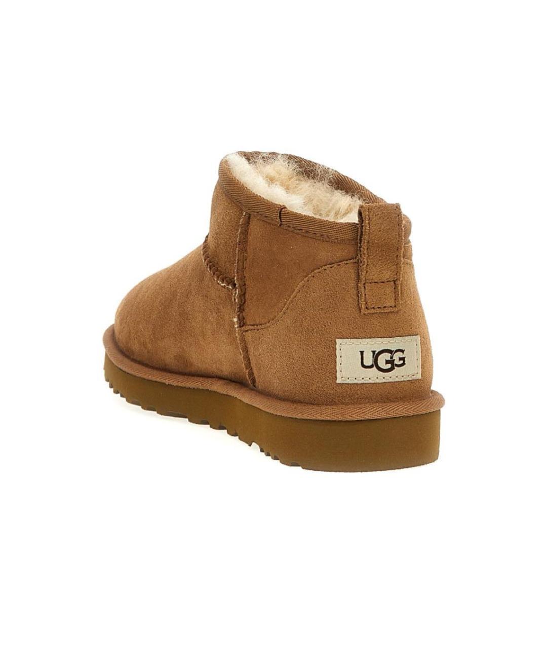 UGG AUSTRALIA Бежевые замшевые высокие ботинки, фото 4