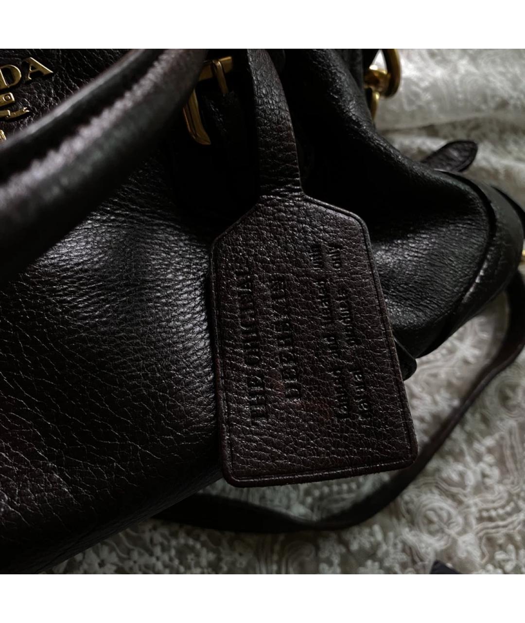 PRADA Черная льняная сумка с короткими ручками, фото 5