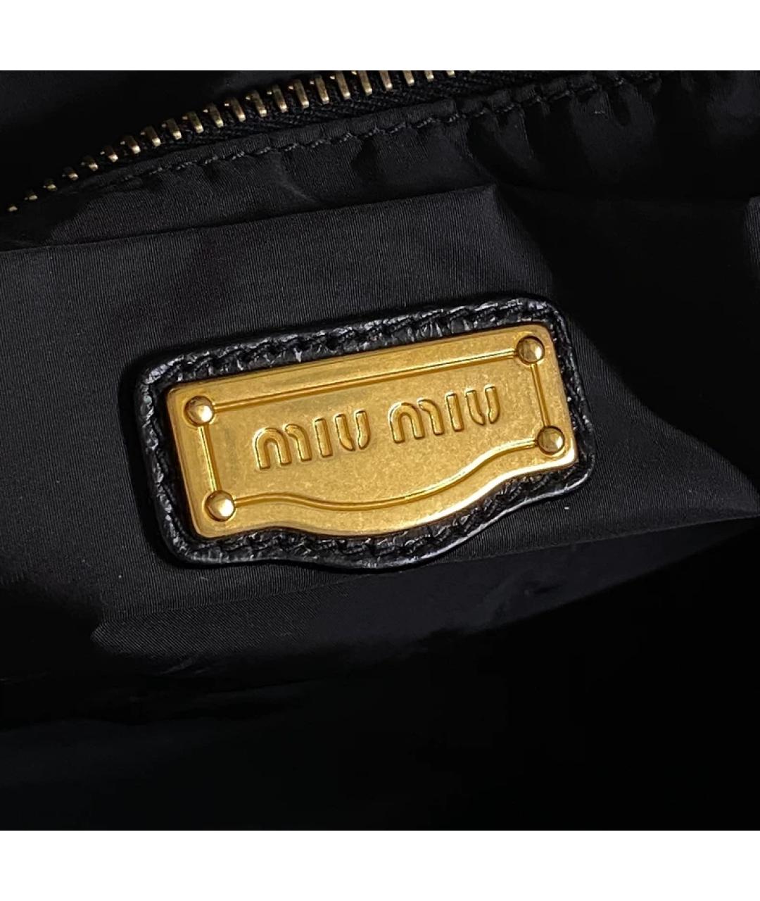 MIU MIU Белая кожаная сумка с короткими ручками, фото 4