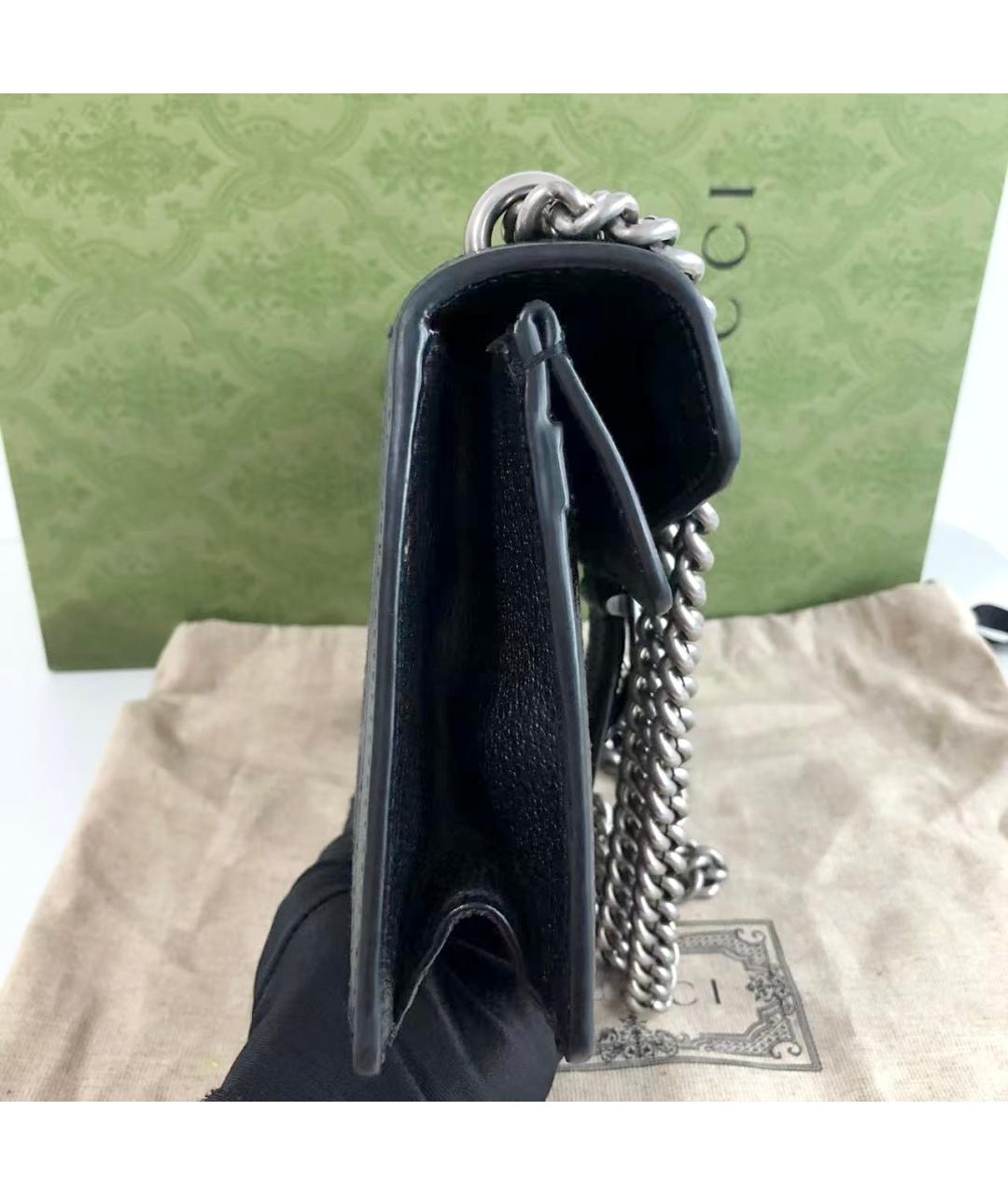 GUCCI Черная деним сумка через плечо, фото 4