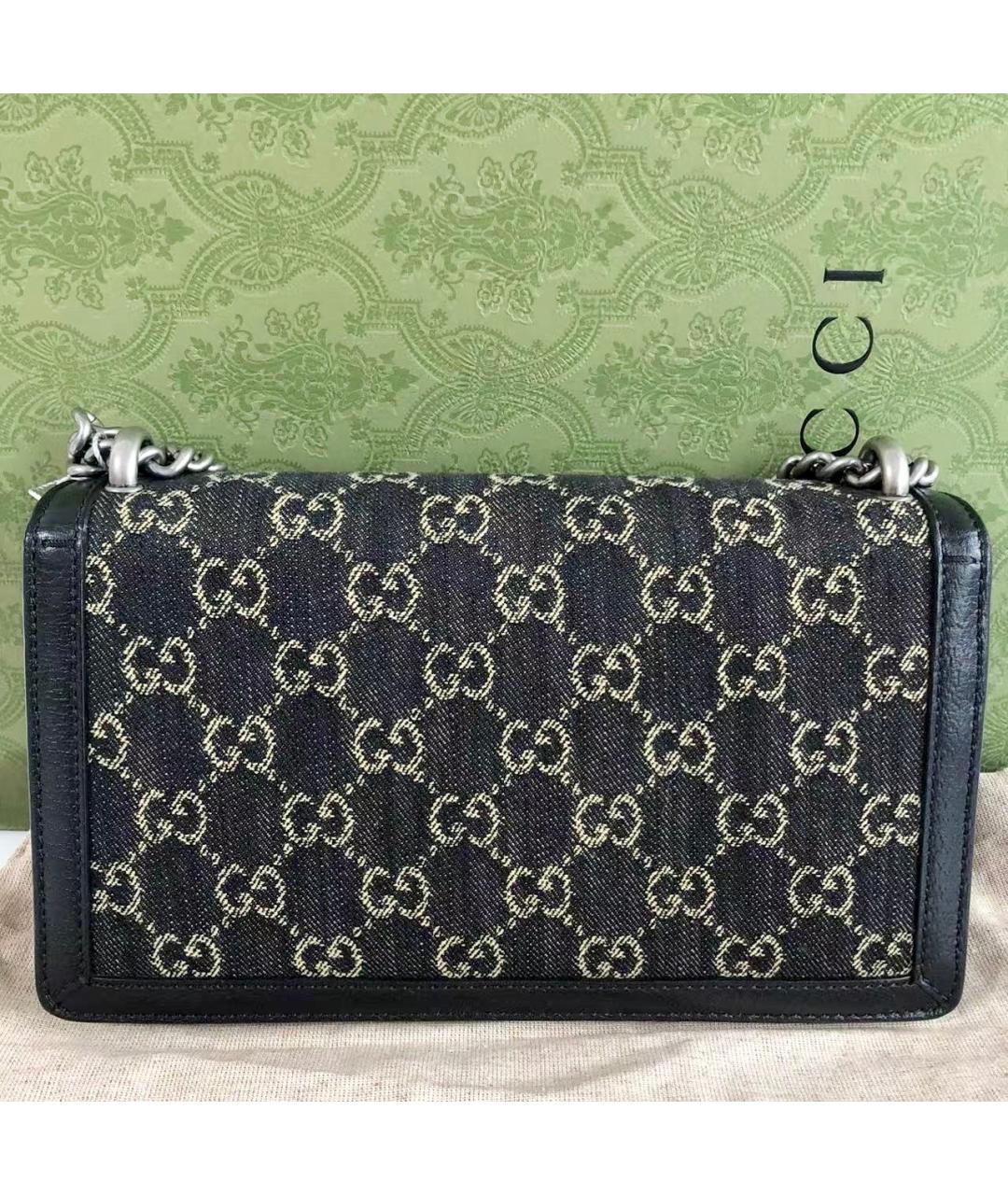 GUCCI Черная деним сумка через плечо, фото 2