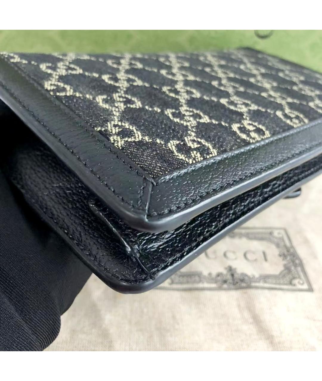 GUCCI Черная деним сумка через плечо, фото 8