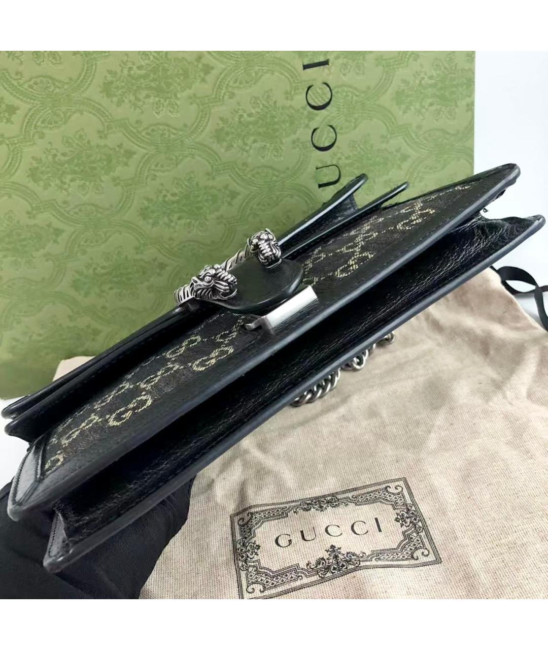 GUCCI Черная деним сумка через плечо, фото 5