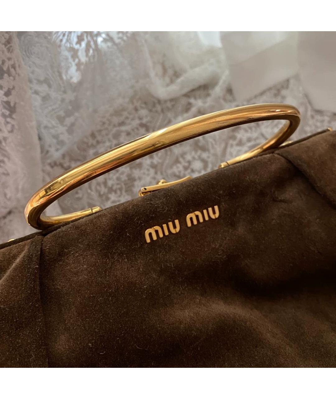 MIU MIU Коричневая сумка с короткими ручками, фото 8