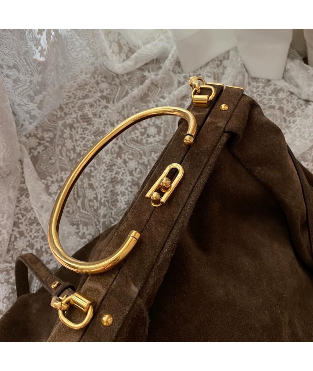 MIU MIU Коричневая сумка с короткими ручками, фото 3