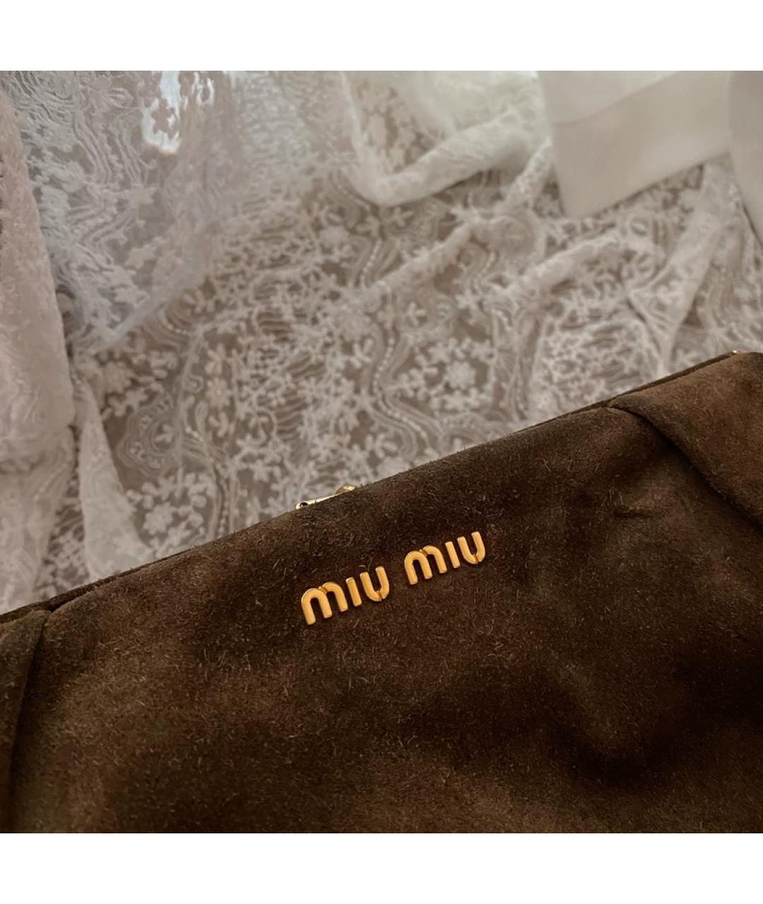 MIU MIU Коричневая сумка с короткими ручками, фото 2