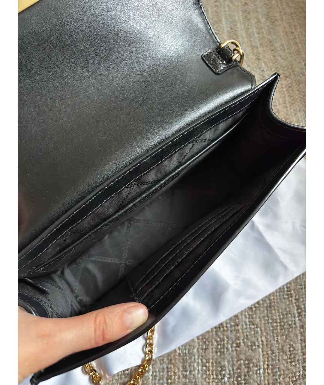 MICHAEL KORS Черная кожаная сумка через плечо, фото 4