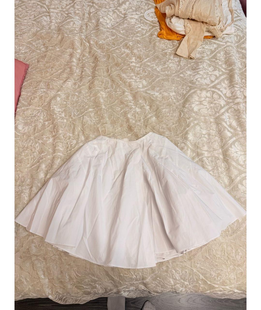 ALAIA Белая хлопковая юбка мини, фото 5