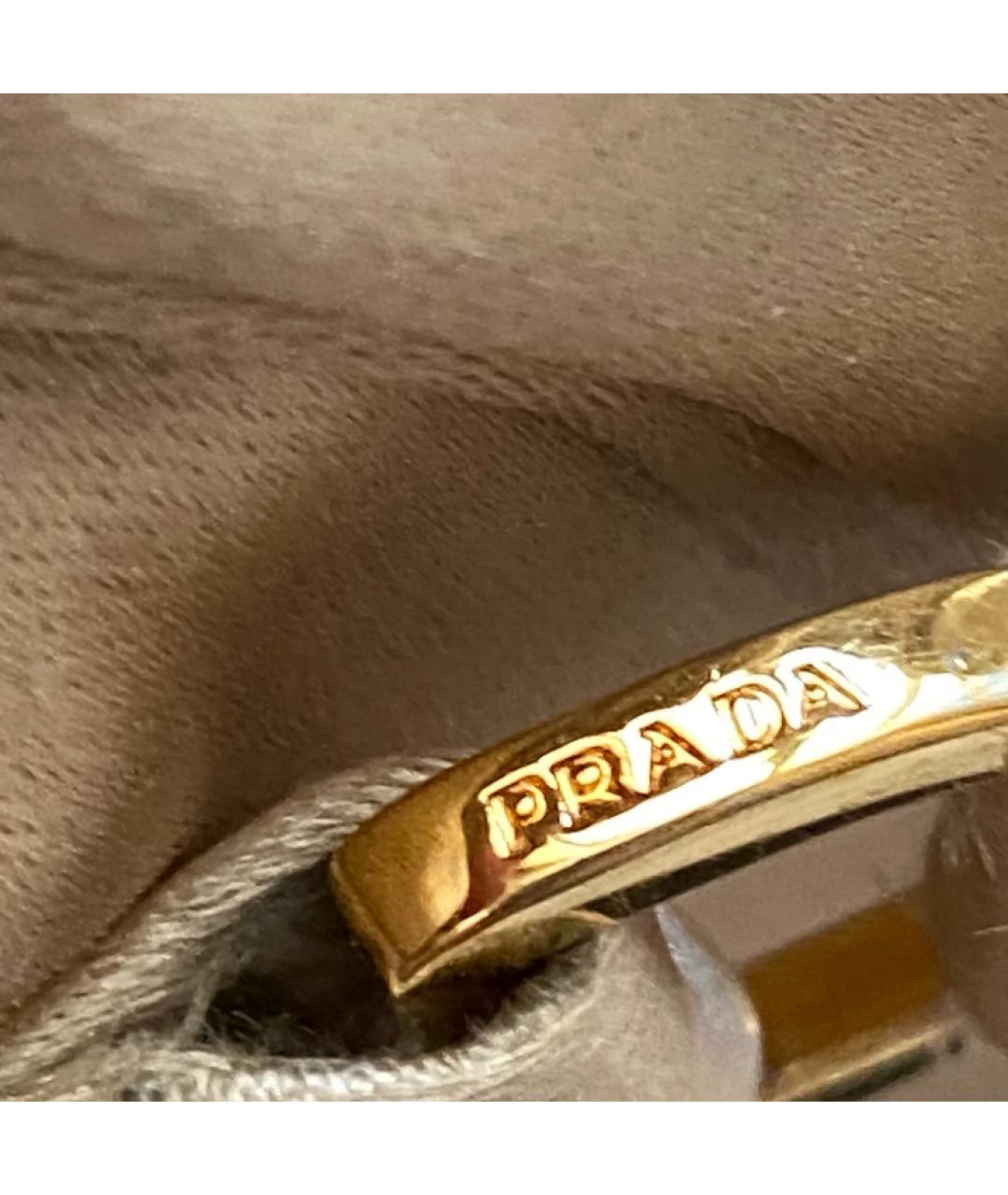 PRADA Бежевая кожаная сумка с короткими ручками, фото 2