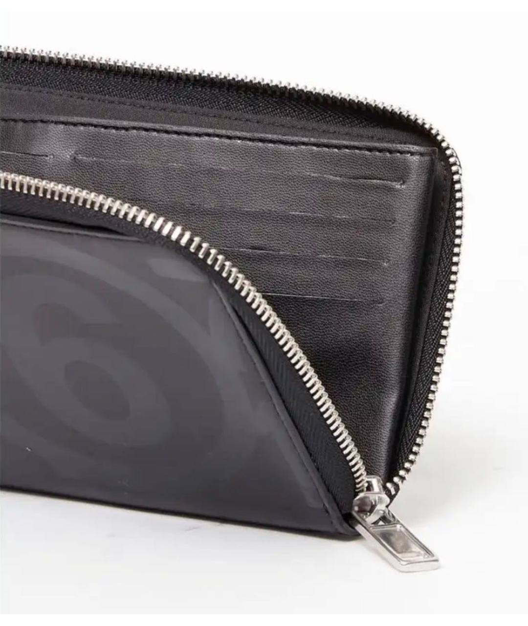 MM6 MAISON MARGIELA Черный кожаный кошелек, фото 3