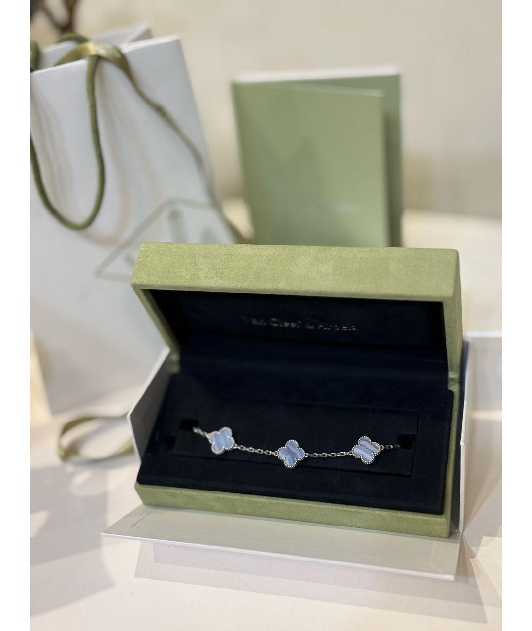 VAN CLEEF & ARPELS Голубой браслет из белого золота, фото 2