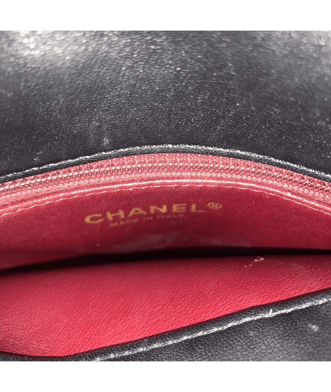 CHANEL Черная кожаная сумка через плечо, фото 6