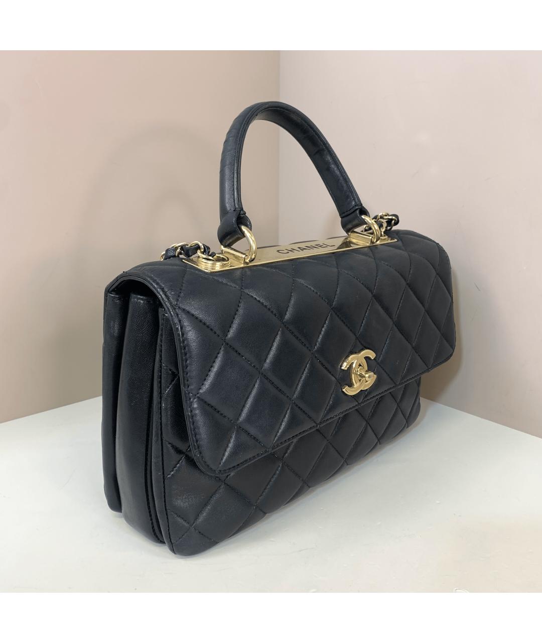 CHANEL Черная кожаная сумка через плечо, фото 4