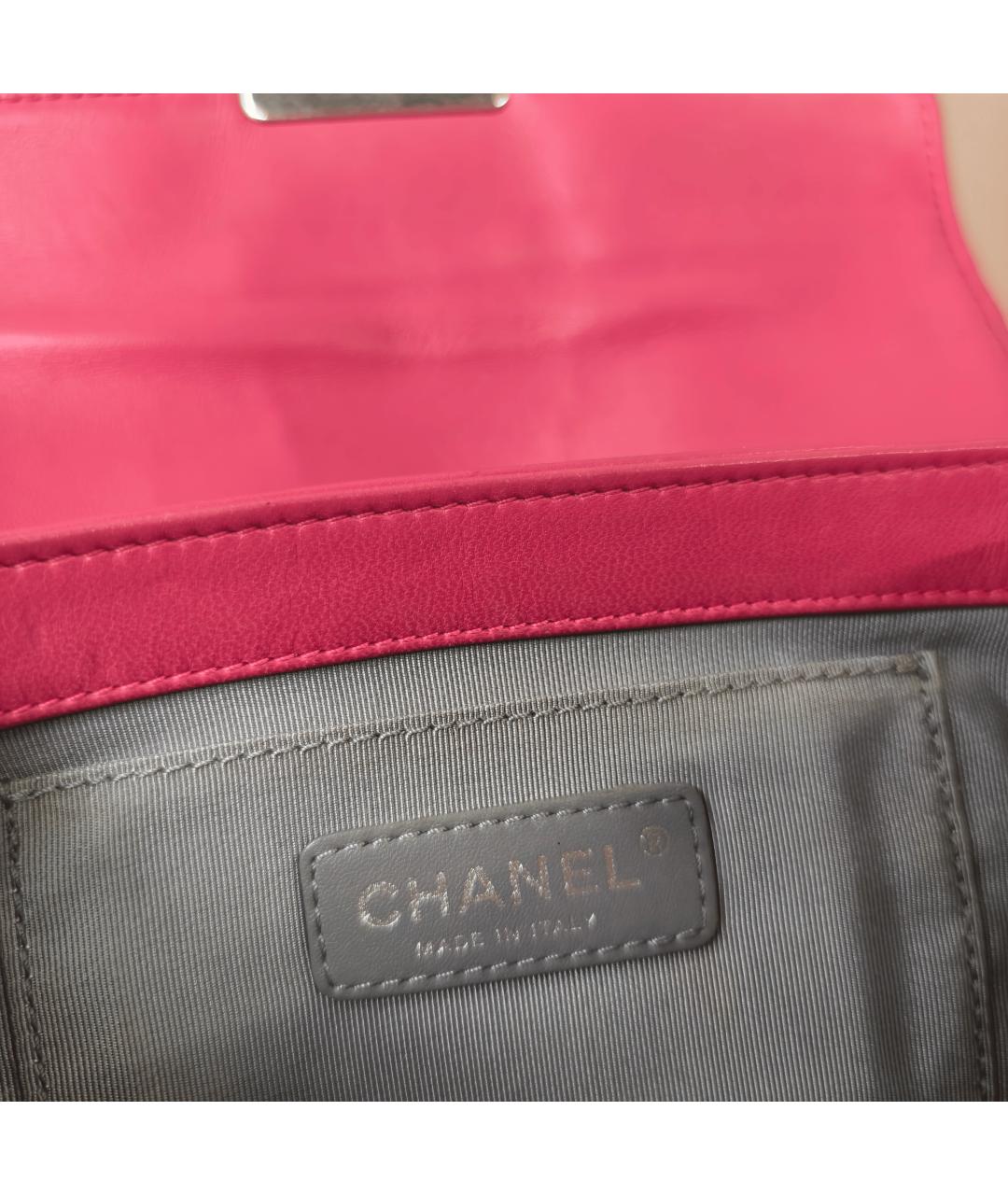 CHANEL Коралловая кожаная сумка через плечо, фото 5