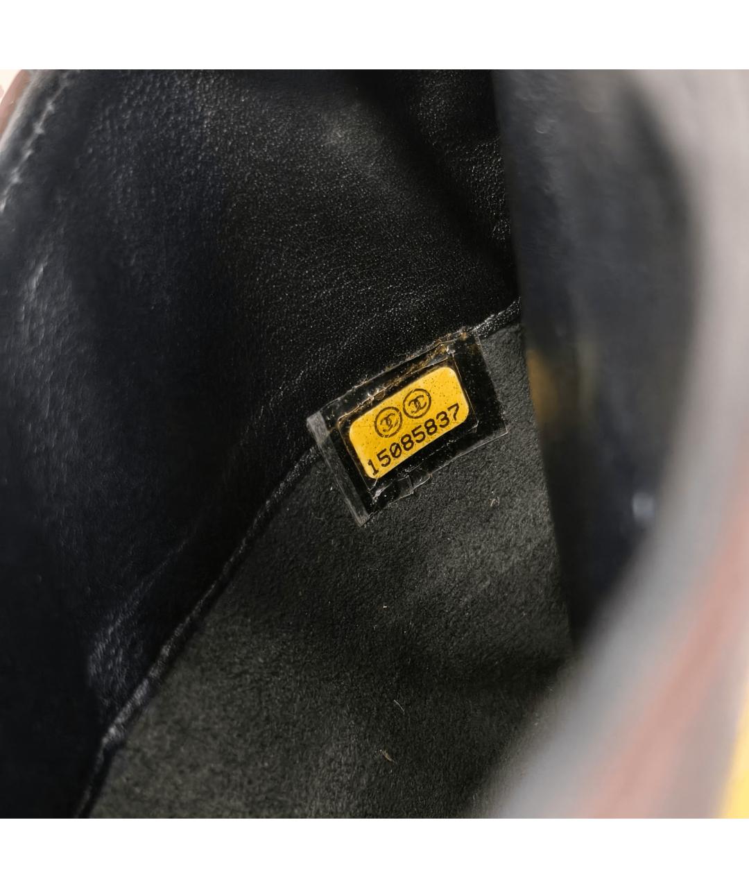 CHANEL Коричневая папка для документов из лакированной кожи, фото 4