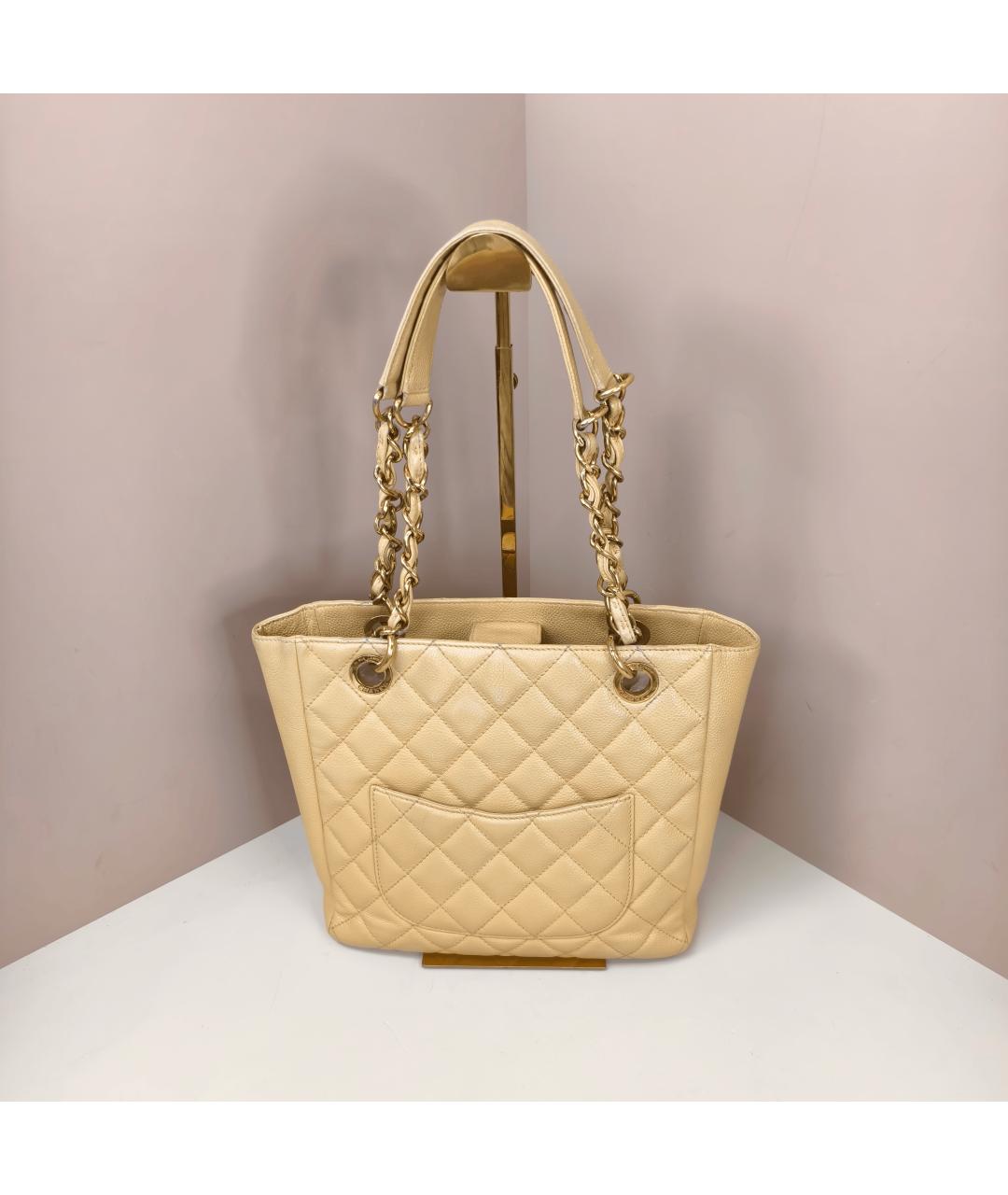 CHANEL Желтая кожаная сумка через плечо, фото 6