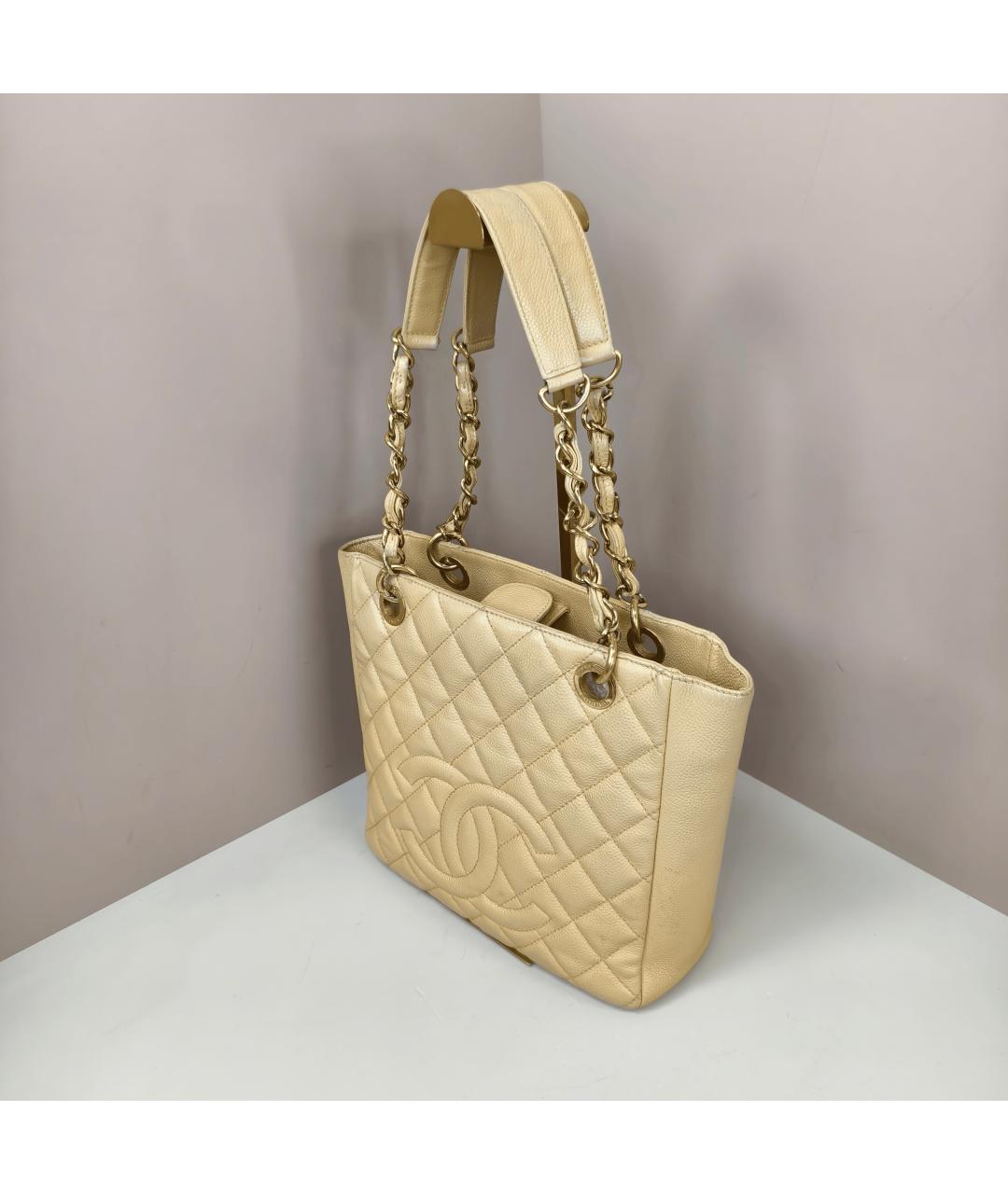 CHANEL Желтая кожаная сумка через плечо, фото 3