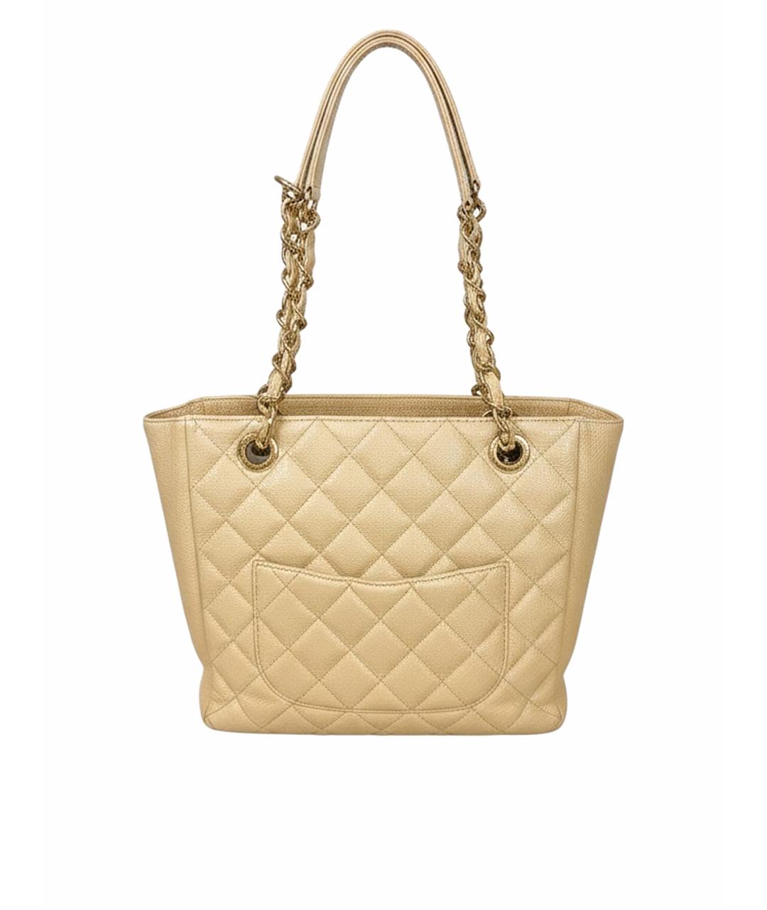 CHANEL Желтая кожаная сумка через плечо, фото 1